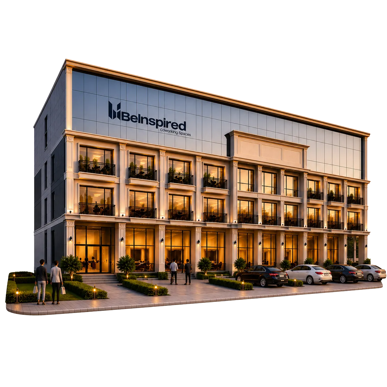 BeInspired coworking building in DHA Lahore